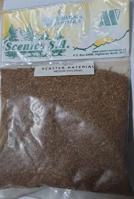Model Trains HO 1 x Scatter Material - Course - Dark Brown.