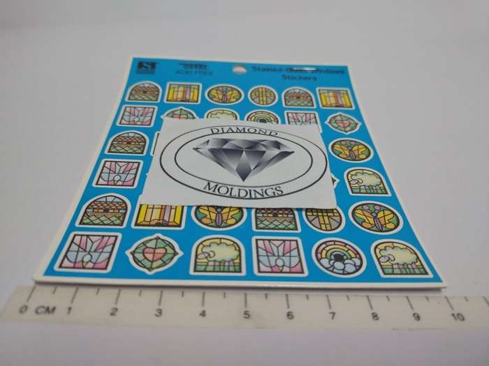 Model Trains HO - Stained Glass Windows booklet with (216 Stickers)