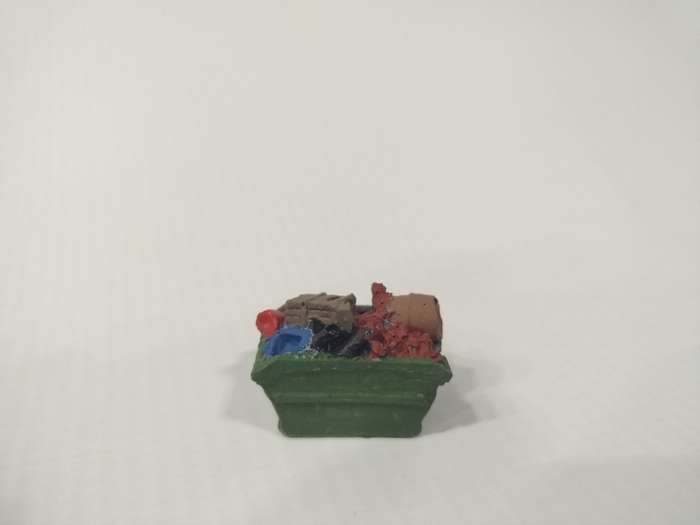 Model Trains N Scale - Scrap Bin/Skip Full - 27mm x 17mm x 15mm