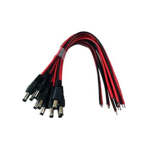 Power Cable 2 Core to Male DC 12V Connector used for CCTV X 10 PCES