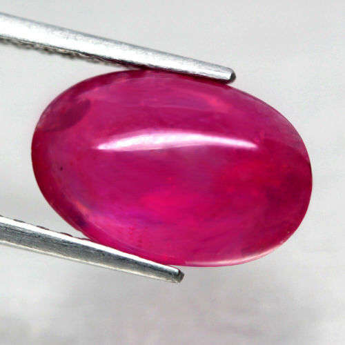 5.78 Ct. Ruby Natural Oval Cabochon Big Pinkish Red Color Mozambique Magnificent