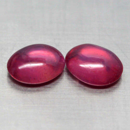 4.69 Ct. Ruby Natural Oval Cabochon Pinkish Red Color Mozambique Matched