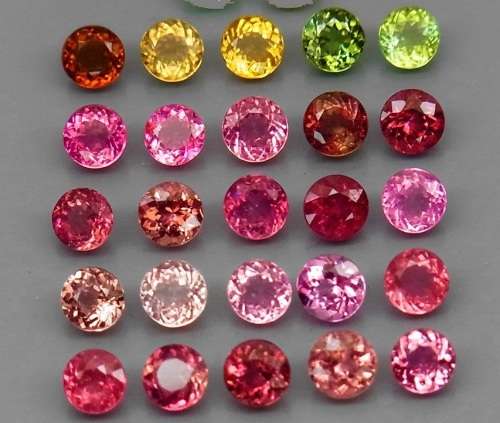 Tourmaline Mozambique 1Pcs. Round 3.5-4.2 mm.Beautiful Color! Fancy Color