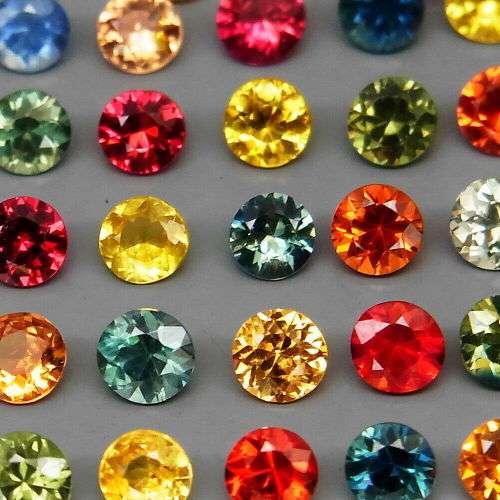 Sapphire Africa 1Pcs/0.087Ct. Round Diamond Cut 2.6mm.Natural Fancy Color