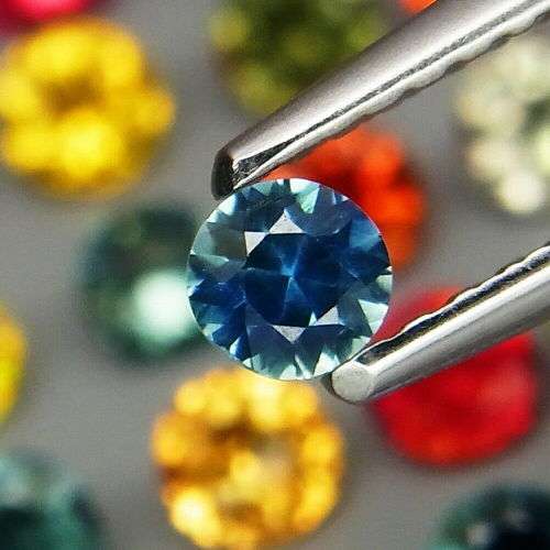 Sapphire Africa 1Pcs/0.087Ct. Round Diamond Cut 2.6mm.Natural Fancy Color