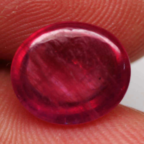 6.97 Ct. Ruby Natural Big OvalCabochon Pinkish Red Color Glorious Mozambique