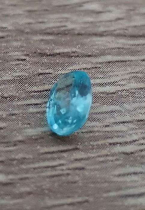 0.97Ct. Zircon Natural Oval Facet Blue Sea Glistening Cambodia