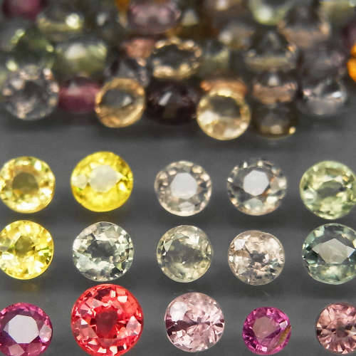 Sapphire Mixed Colours Round 1Pc/2.5-3.5mm  Songea,Africa
