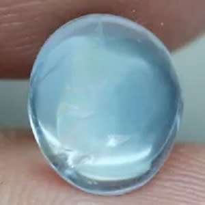 1.86Ct. Aquamarine Oval Cabochon Sea Blue Good Shinning! Brazil Natural