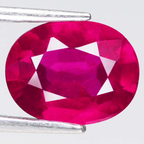 2.45Ct. Ruby Heated Natural Oval Facet Red Sparkling&Good Color! Madagascar