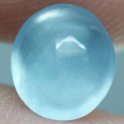 2.85Ct. Aquamarine Oval Cabochon Ocean Blue Good Shinning! Natural