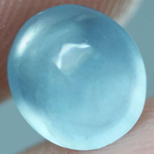 2.85Ct. Aquamarine Oval Cabochon Ocean Blue Good Shinning! Natural