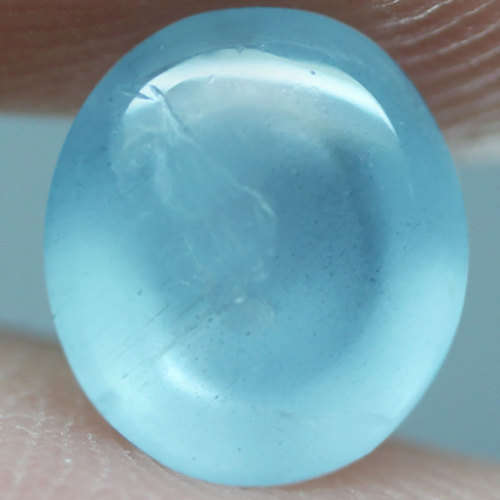 2.85Ct. Aquamarine Oval Cabochon Ocean Blue Good Shinning! Natural