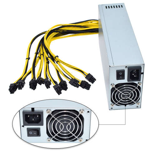 Power Supply  2000W High Quality 2U Single Channel Mining 10x6Pin Rig Miner