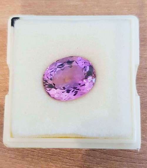 PURPLE AMETHYST  OVAL CUT** CERTIFIED** 9.63Cts FACETED  AAA GEMSTONE