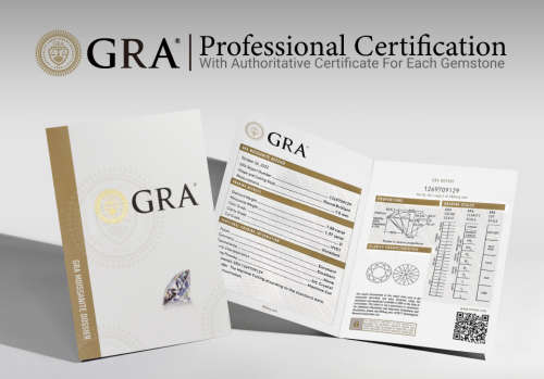 5Cts MOISSANITE ROUND VVSI/D BRILLIANT CUT **GRA Certified **