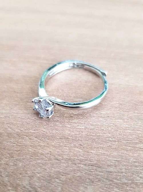 1ct round zircon swirl ring for women