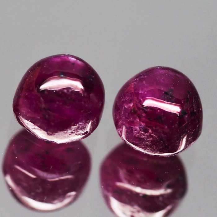 3.73Ct.  Ruby Pinkish Purple Hexagon Cabochon Unheated