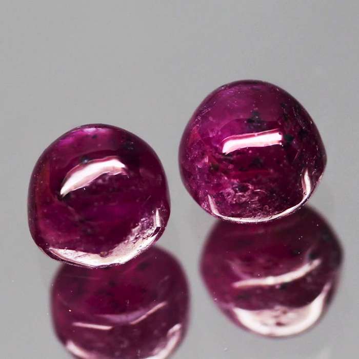 3.73Ct.  Ruby Pinkish Purple Hexagon Cabochon Unheated