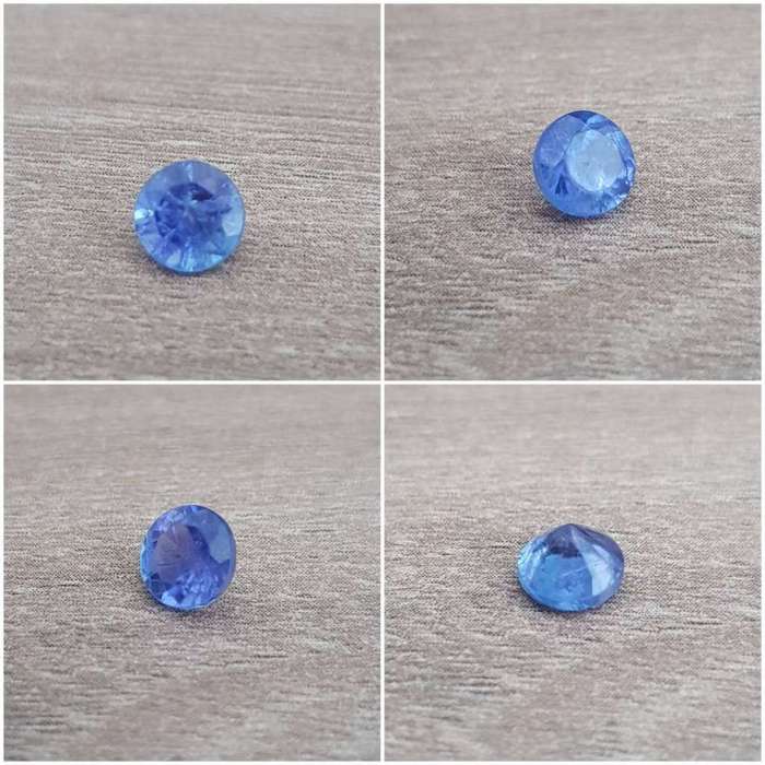 Purplish Blue Tanzanite 0.64Cts 5.5mm Round Ravishing Colour Natural