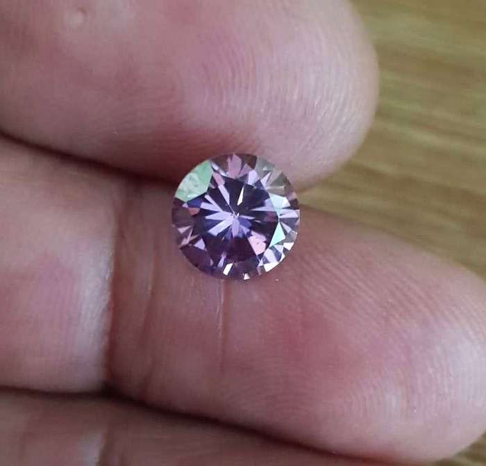 1.79ct MOISSANITE  ROUND  **PINK** VVS1  COLOUR  LOOSE GEM