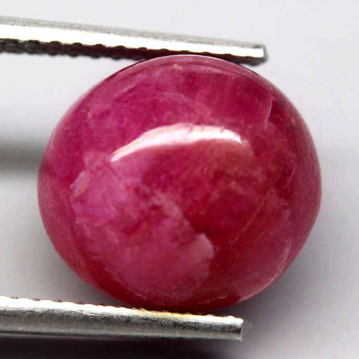 9.06Ct. Ruby Oval  Cabochon Pinkish Red Color