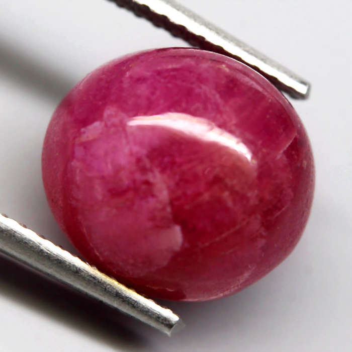 9.06Ct. Ruby Oval  Cabochon Pinkish Red Color