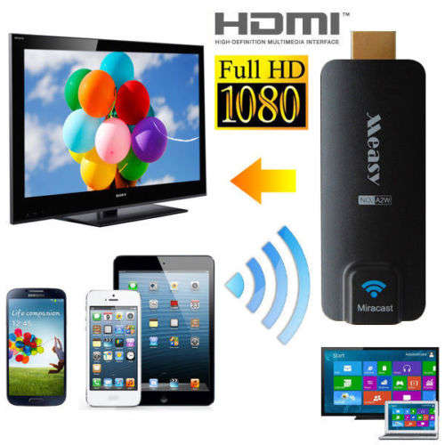 Measy Miracast Wireless TV Dongle Receiver WIFI Chromecast AirPlay EZCast A2W 1080P HDMI Adapter for