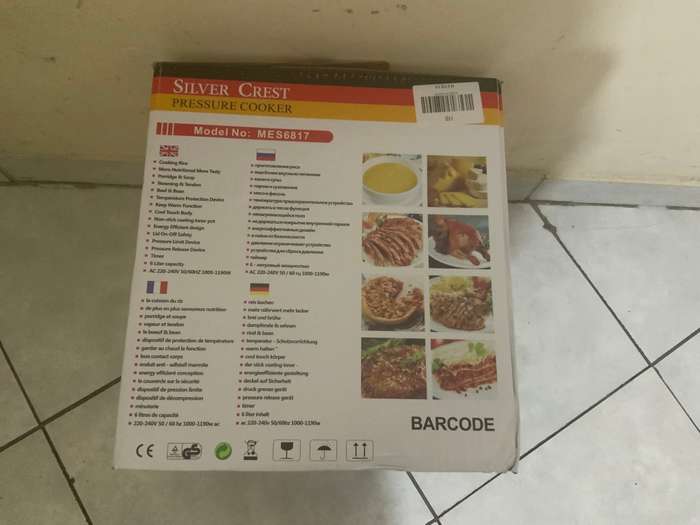 BRAND NEW SILVERCREST 6 LITRES PRESSURE COOKER