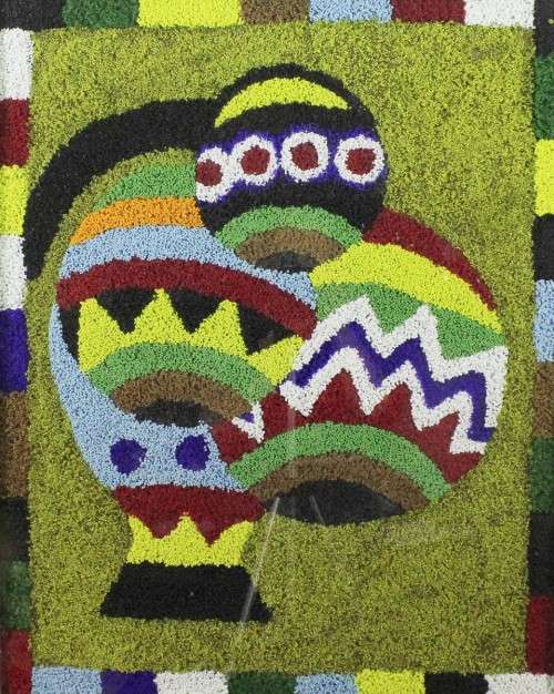 Beaded pots - Entire piece made from very small beads