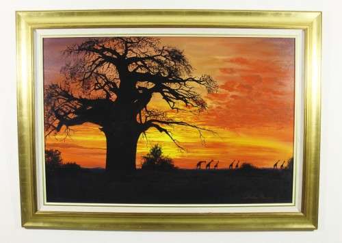 Wilhelm Ploner - Bushveld sunset - A stunning piece of art!! 90cm x 60cm *Free courier! Bid now!!