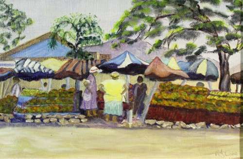 RJW - Fruit sellers - A beautiful oil painting!! Act fast and bid now!!
