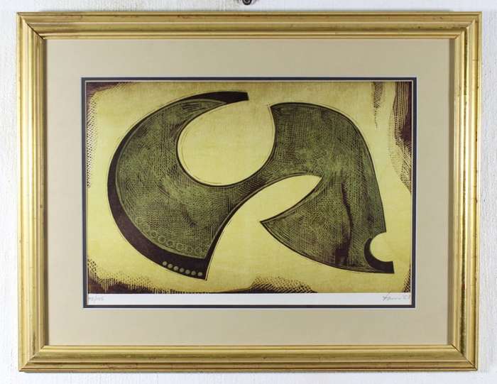 Hannes Harrs - Abstract form - Limited edition lithoprint