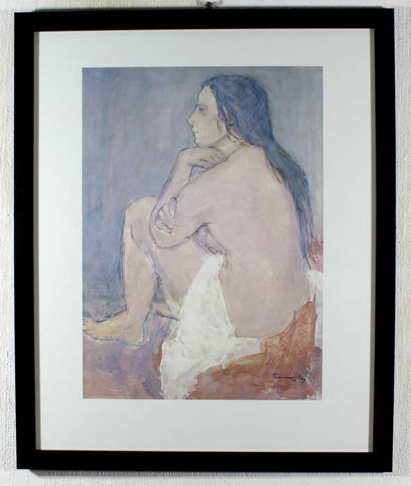 Jean Welz - Sitting model with white cloth