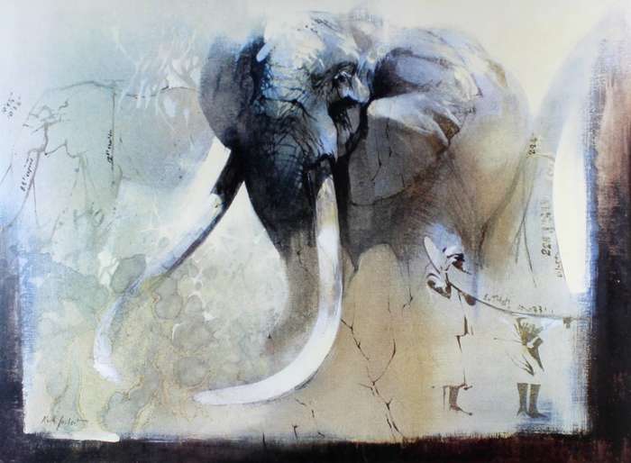 Keith Joubert - limited edition lithoprint - the elephant