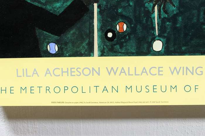 Poster - Jacob Lawrence - Pool Parlor - Beautiful! - Bid now!!