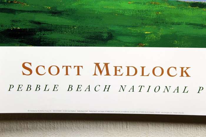 Poster - Scott Medlock - Pebble Beach Pro-Am - Beautiful! - Bid now!!