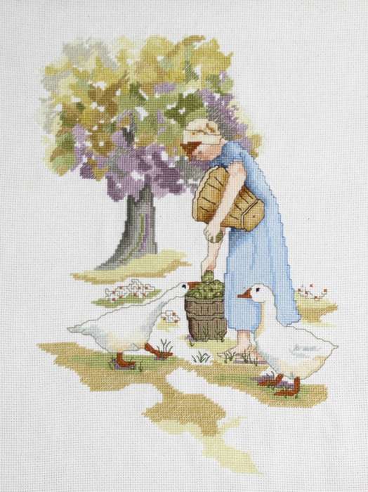 Feeding the duck's - Needle work