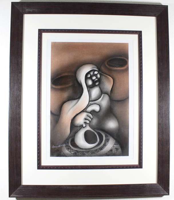 David Mbele - Woman with a calabash