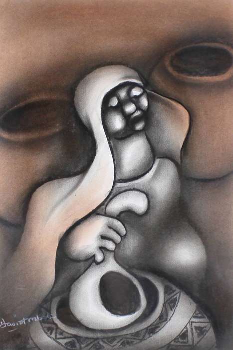 David Mbele - Woman with a calabash
