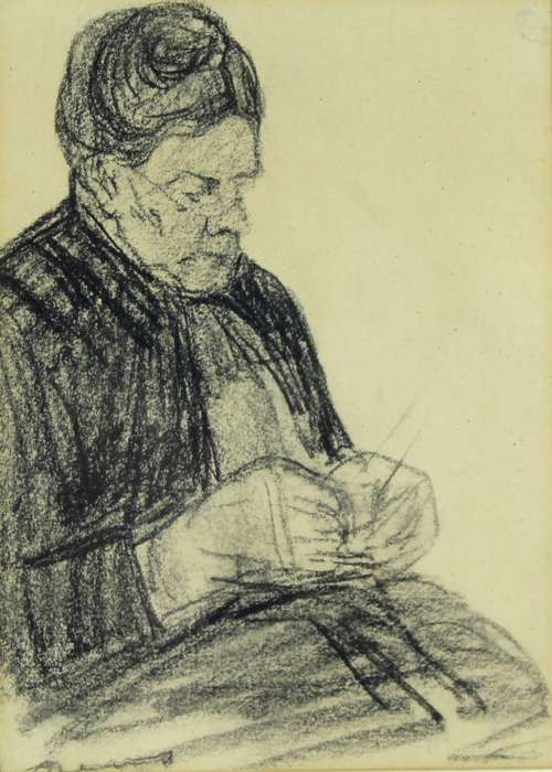 MP Reus (1865-1938) - Lady knitting