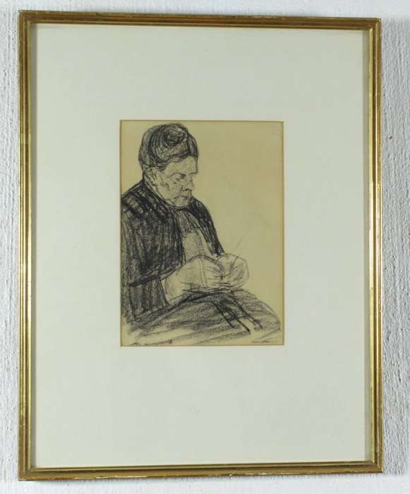MP Reus (1865-1938) - Lady knitting