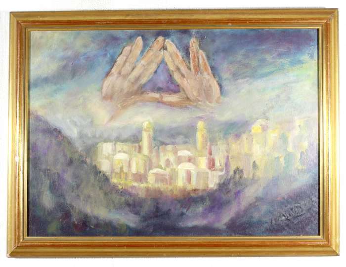 Hands over Jerusalem - Signed