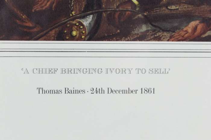 Thomas Baines - A Chief bringing ivory to sell