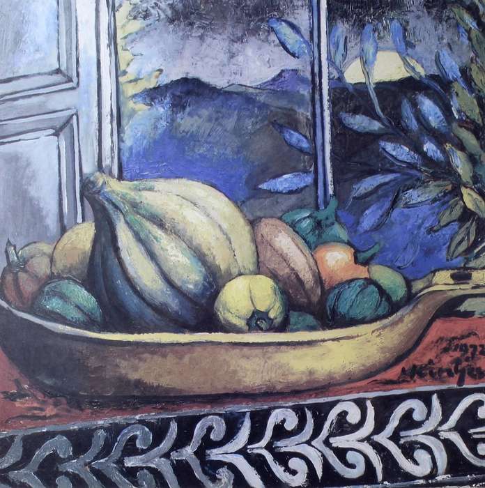Johannes Meintjies- Still life with Nocturnal landscape