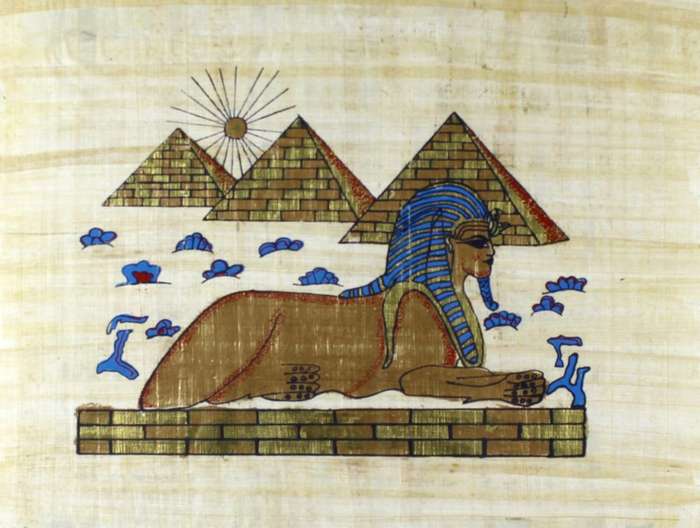 Egyption print on papyrus