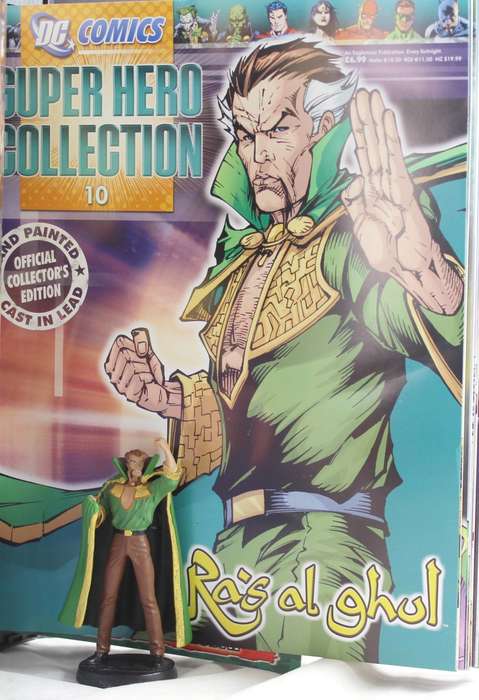 DC comics - lead, hand painted figurine with book - Ra`s al Ghul #10
