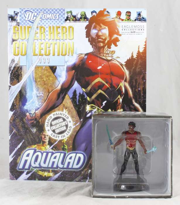 DC comics - lead, hand painted figurine with book - Aqualad #111