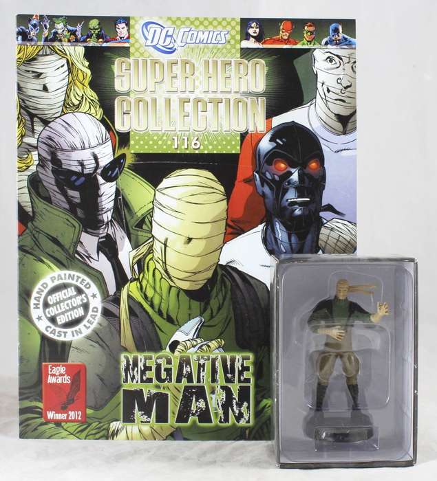 DC comics - lead, hand painted figurine with book - Negative Man #116