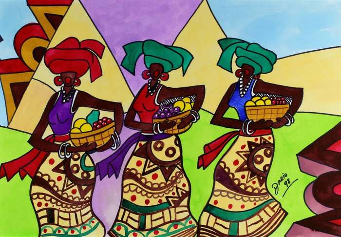 Dario Manjate - Ladies carrying fruit